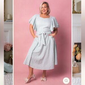 Ivy City Co Marlowe Mint Gingham size 1x